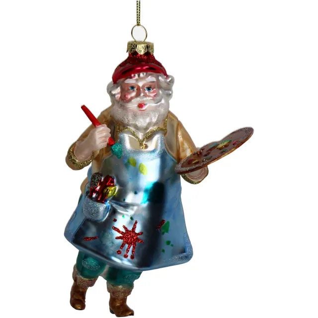 HD Collection Ornament kerstbal Schilder Glas Multi 13.3 cm HD Collection