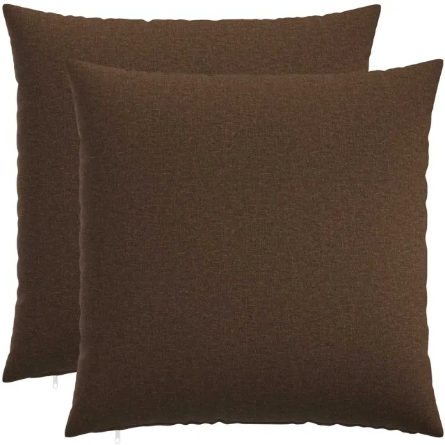vidaXL Dekenkussen - 2 - st - HEERLEN - Bruin - 55 - x - 55 - cm - Stof