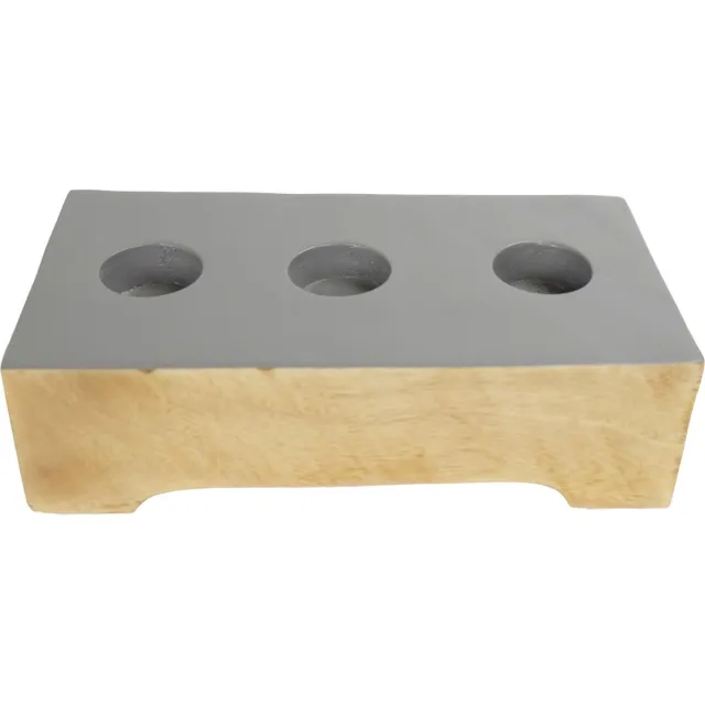 Fine Asianliving Japandi Kaarshouder Mangohout Handgemaakt Grijs B26xD13xH7cm