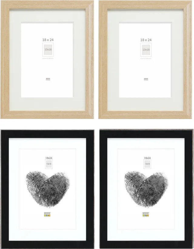 Deknudt Frames fotowand S66KMP 7 - 4 fotokaders - foto 13x18/18x24 cm naturel