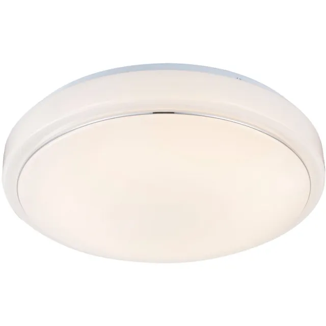 Globo Lighting Plafondlamp Woonkamerlamp Ganglamp, 3 helderheidsniveaus, wit opaal, LED 15W 1000Lm warm wit, DxH 33x10cm