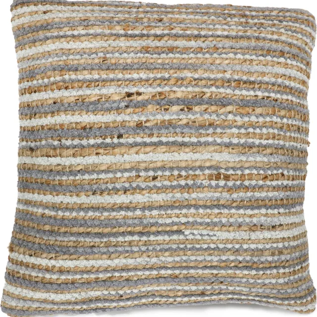 Sizo kussen Delhi 45 x 45 cm - Grijs/Beige/Naturel - Inclusief vulling