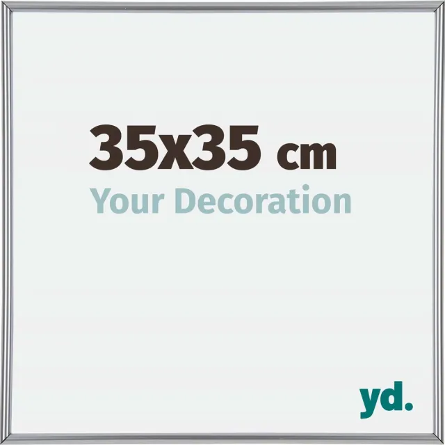 yd. Your Decoration - Fotolijst 35x35 cm - Kunststof - Zilver Hoogglans - Annecy