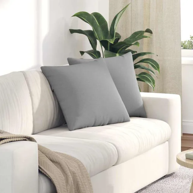 vidaXL Sofa Kussens 2 st Stof Wolkengrijs 50 x 50 cm