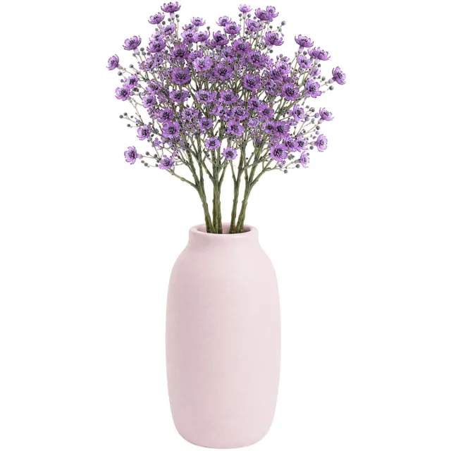 Bellatio Design Kunstbloemen Gipskruid Viette - 4x - 45 cm - paars - takken - kunst zijdebloemen - Gypsophila