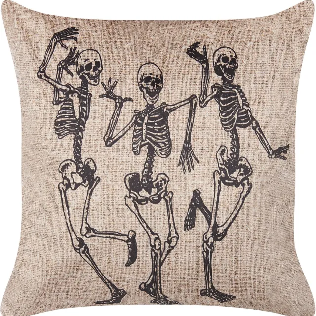 Beliani MORTESTI - Sierkussen - Lichtbeige - 45 x 45 cm - Fluweel
