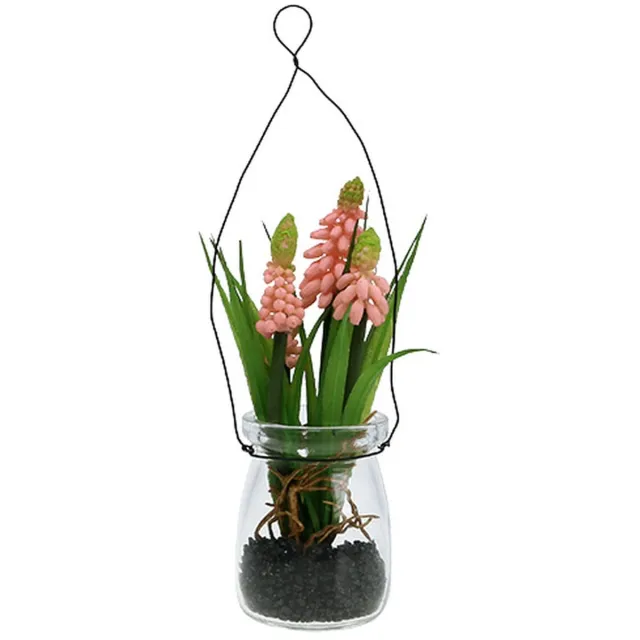 Viana Druivenhyacint kunstroze in glas 16cm