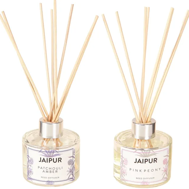 Kaemingk Geurverspreider Patchouli & Pioenroos Assortiment Ø7cm 80ml 2 stuks transparant