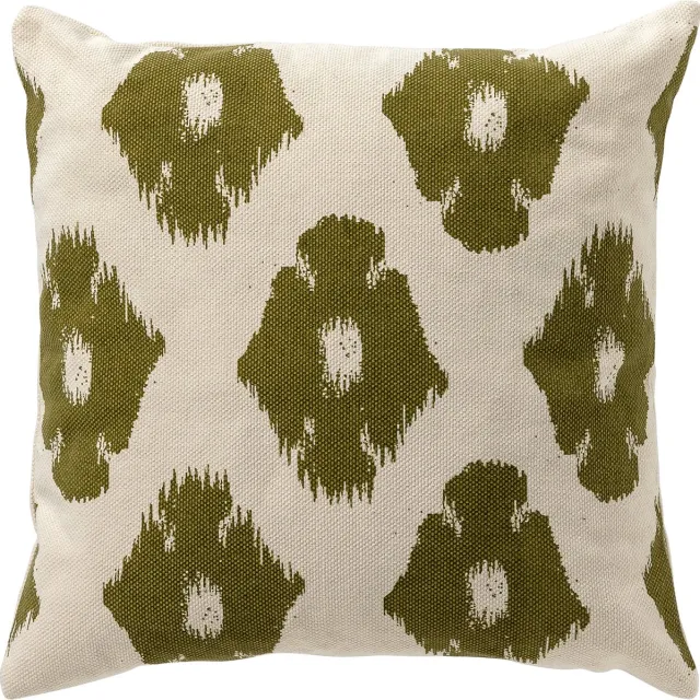 Dutch Decor RICO - kussenhoes 45x45 cm - ikat - Olive Branch - groen - met rits - zonder binnenkussen Olijfgroen