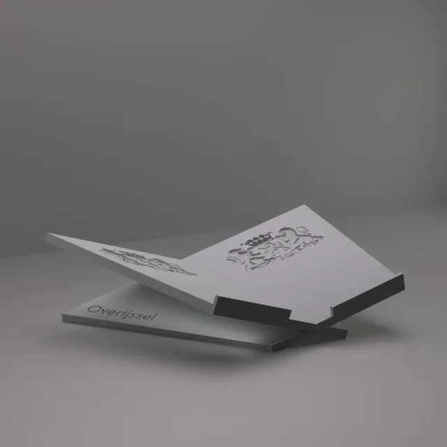 3d-gezellig Boekenstandaard Overijssel - Boekensteun - Boekenhouder - Book Holder - 37*25*10 cm - Grijs - 100% gerecycled PLA (bioplastic)