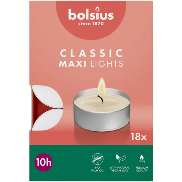 Bolsius Classic Maxi Lights theelichten Wit