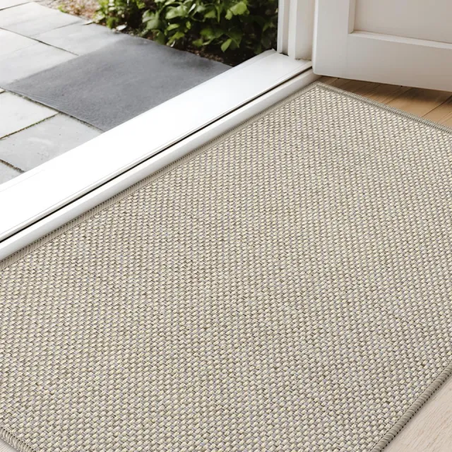 Ibenzoa Multifunctionele Absorberende Voetmat van Katoen, 43 x 75 cm - Geschikt voor Elke Ingang beige