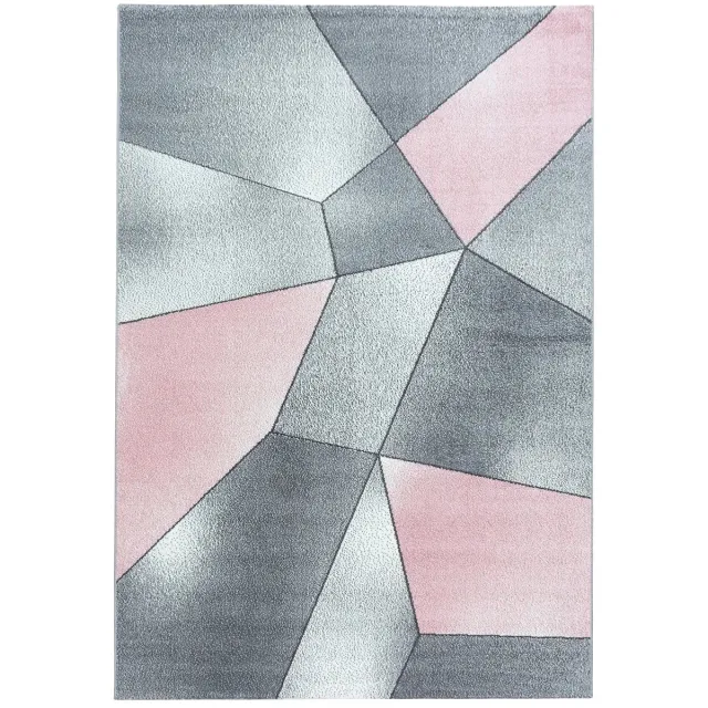 Dutch XXL Laagpolig Vloerkleed | Tapijt | Beta | Abstract | Roze | 240x340 cm