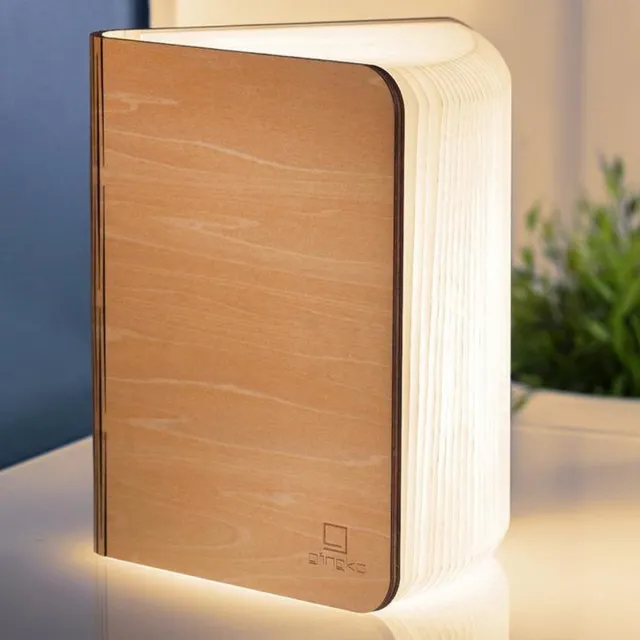 Gingko Smart Booklight Lamp - Oplaadbaar - Esdoorn