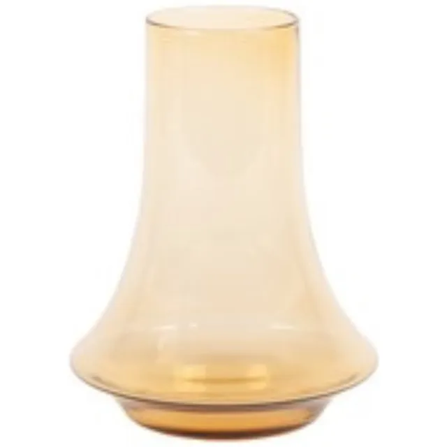 XLBoom Spinn Vaas Small Licht Amber - 15 × 15 × 18,75 cm - Mondgeblazen glazen design vaas - Verkrijgbaar in verschillende kleuren - Speelse woondecoratie door Frederik Delbart