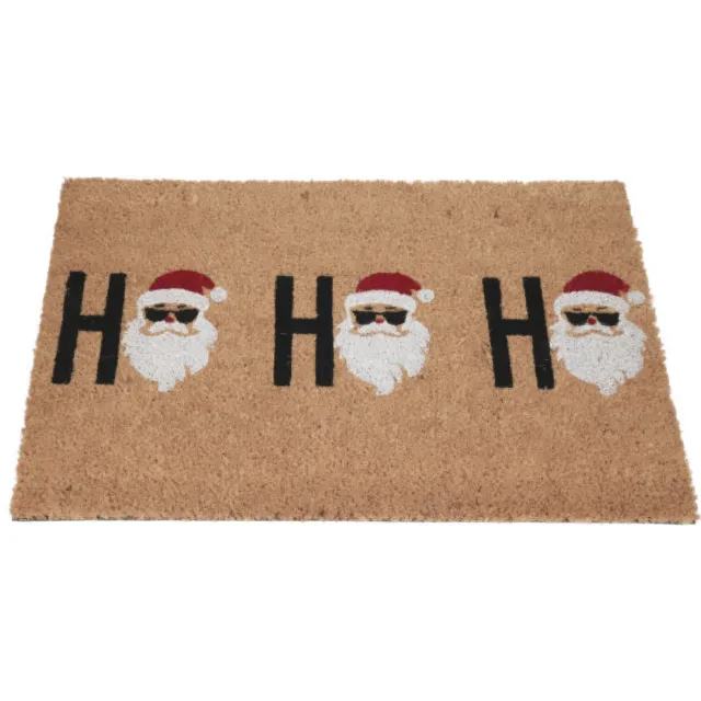 Home & Styling Collection Home Styling Collection - Kokosvezel deurmat 59x39 cm, Kerstman Bruin