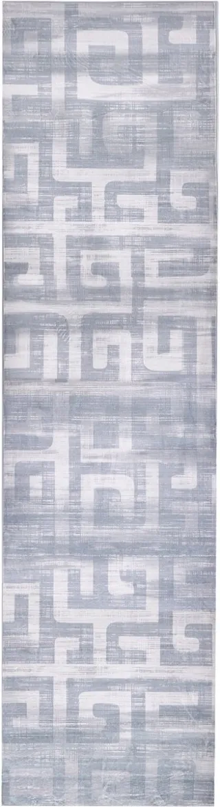 Beliani BEYDAG - Loper vloerkleed - Grijs - 80 x 300 cm - Stof