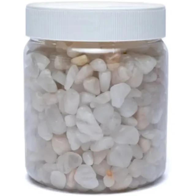 Phoenix Import Mani Bhadra Melkkwarts trommelstenen 800gram 5-25mm Wit