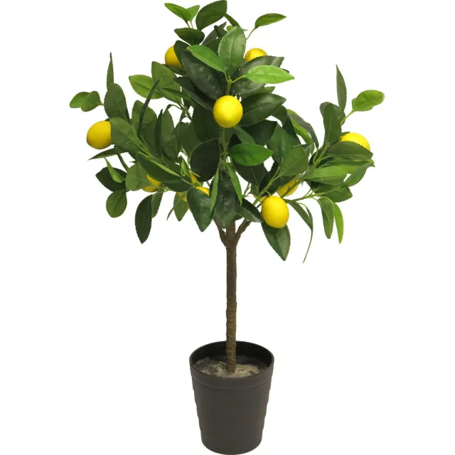Bellatio Design Kunstplant citrus boom in pot - citroen - 70 cm
