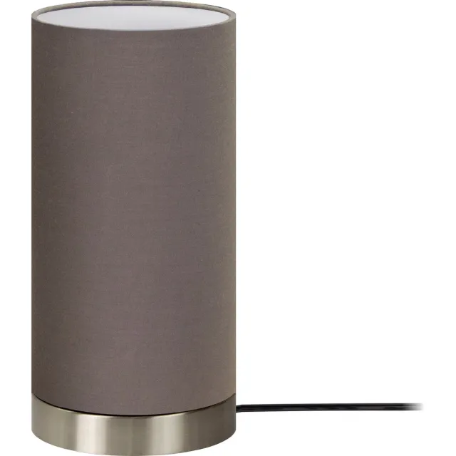 Trango Bedlamp 2018-09B *BROWNIE* Tafellamp met stoffen kap in bruin met 1x E14 lamphouder incl. 180cm voedingskabel met AAN/UIT-schakelaar , vensterbanklamp, Office tafellamp 1x Bruin