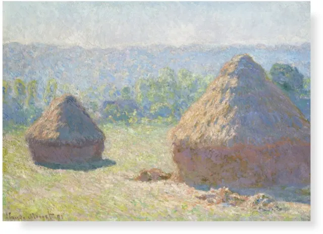 Lanzfeld (museumwebshop.com) Lanzfeld Monet - Poster Schilderij 50x70 cm - Hooibergen - Claude Monet - Koker Monet - Hooibergen