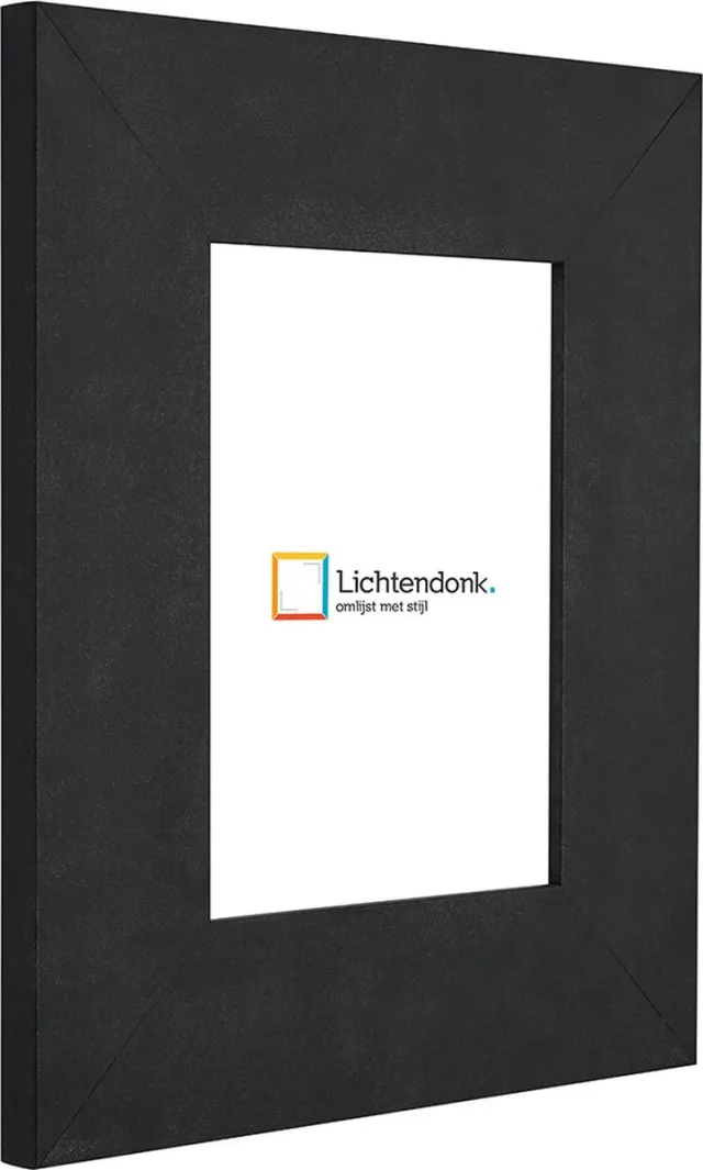 Lichtendonk Fotolijst - Staalgrijs Industieel - 6 cm breed profiel - Fotomaat 30x60 - Ontspiegeld glas - Art.nr. 10115541930601 Antraciet