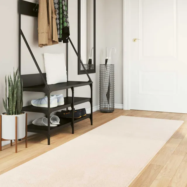 vidaXL Medium pile zachte en wasbare tapijt HUARTE Beige 80 x 750 cm, foto 2
