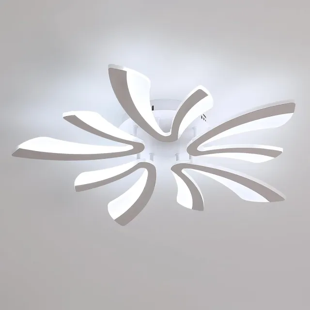 Goeco Haobosic Plafondlamp - 50W , 6500K koelwit licht, moderne acryllamp met afstandsbediening voor woonkamer en slaapkamer, 71 cm