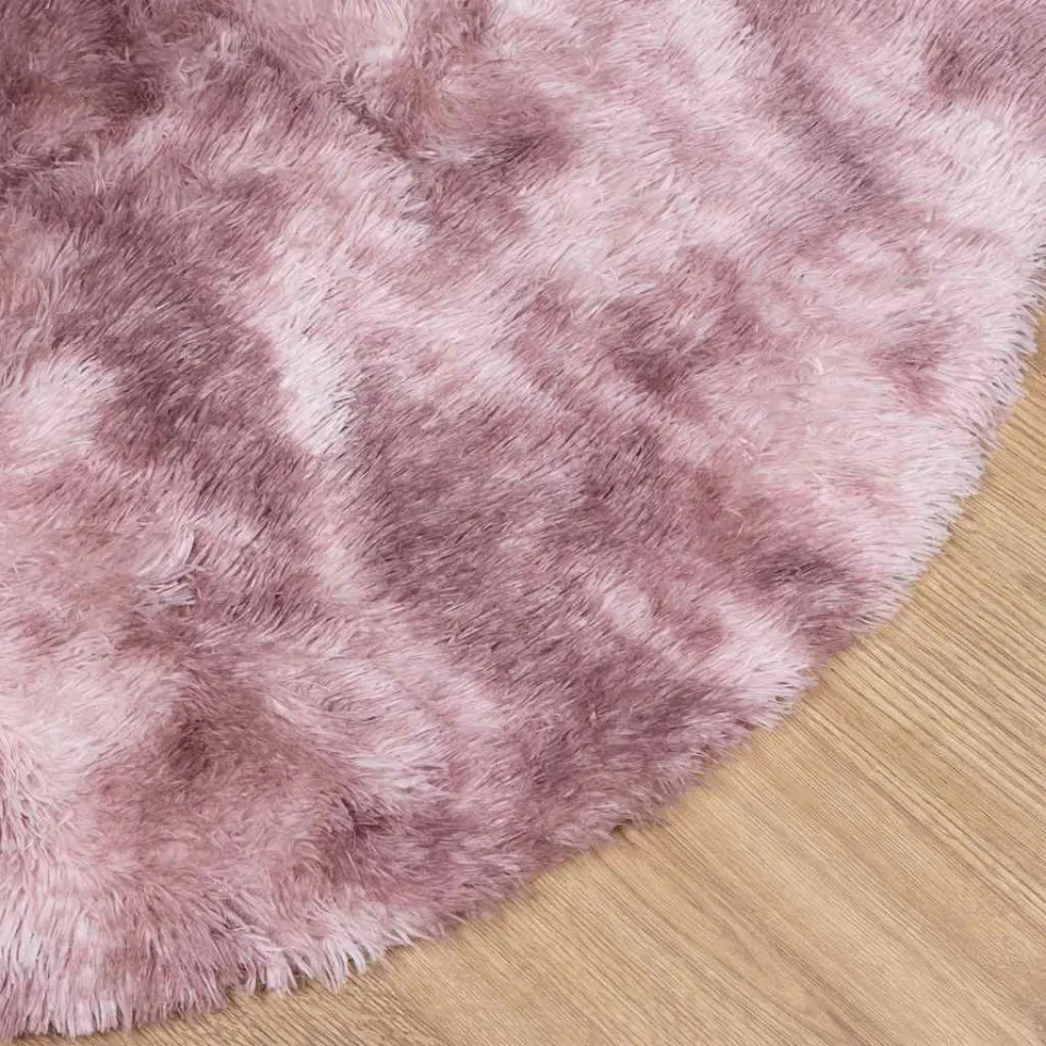 vidaXL Hoogpolig vloerkleed NAVARRA 100x100 cm polyester stoffig roze, foto 4