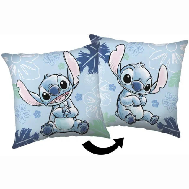 Lilo en Stitch Stitch sierkussen blauw 40 x 40 cm lichtblauw