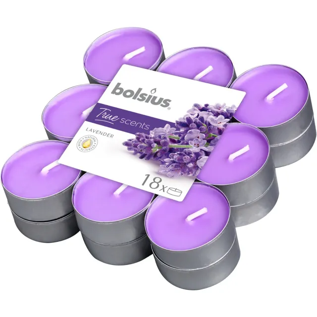 Bolsius Geur Theelichten Lavender - 18 blauw,paars