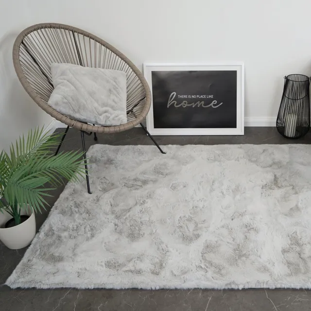 Moonay Fluffy - Hoogpolig vloerkleed - Lichtgrijs - 80 x 150 cm