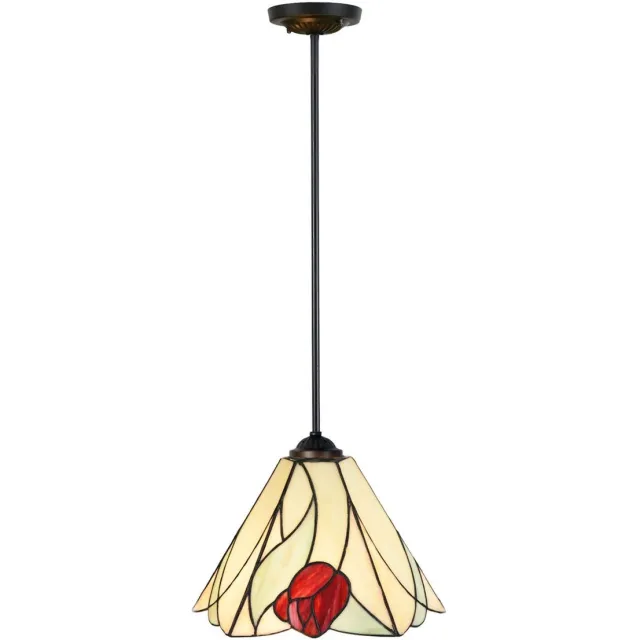 Coloured by Art Tiffany Hanglamp Tulip Pendant - Art Deco Trade Rood