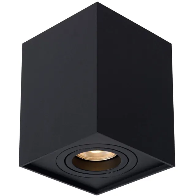Lucide aluminium dimbare opbouwspot GU10 9.6x9.6 cm - zwart