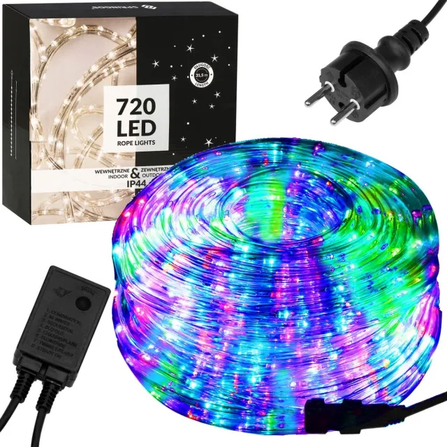 springos Lichtslang | Lichtsnoer | Lichtsnoer Binnen | Lichtsnoer Buiten | Lichtslinger | 30 m | Multicolor | 720 LED