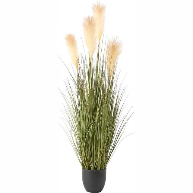 Beliani PAMPAS GRASS - Kunstplant - Groen/Wit - 120 cm - Plastic
