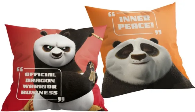Kungfu Panda Kussen Sierkussen 40x40cm inclusief vulling rood