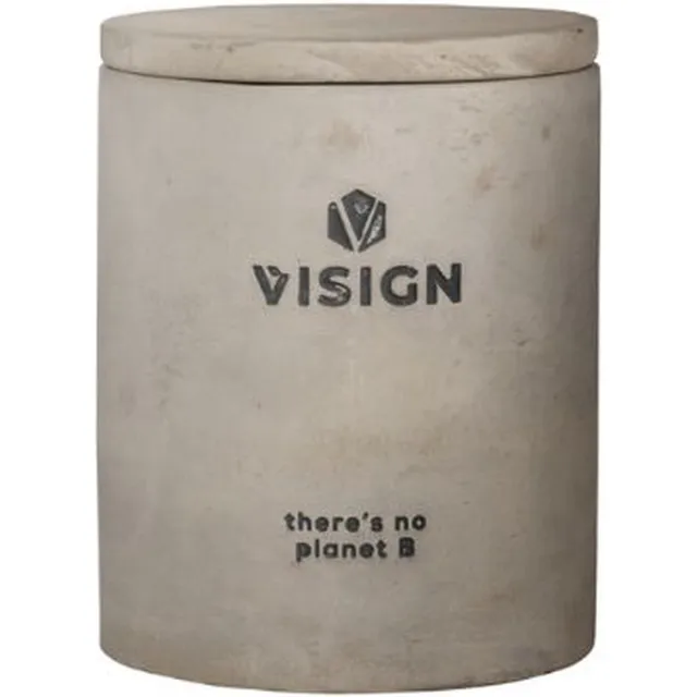 Visign Nature Geurkaars Steen - Kaars - Frisse & Kruidige geur - Sojawas - No Planet B - +/- 30 Branduren