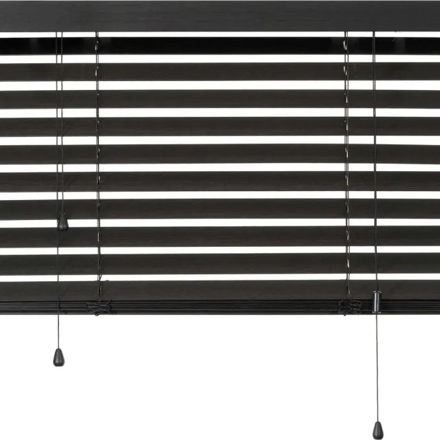 Dutchblinds Bamboe Jaloezieën - 50mm - Zwart - 130 x 175 cm - Breedtematen van 40 t/m 300 cm