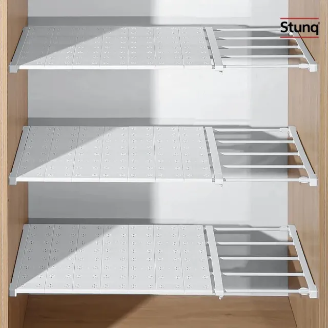 Stunq Uitbreidbaar Opbergrek Wit 32-48 cm – Verstelbaar Zonder Boren