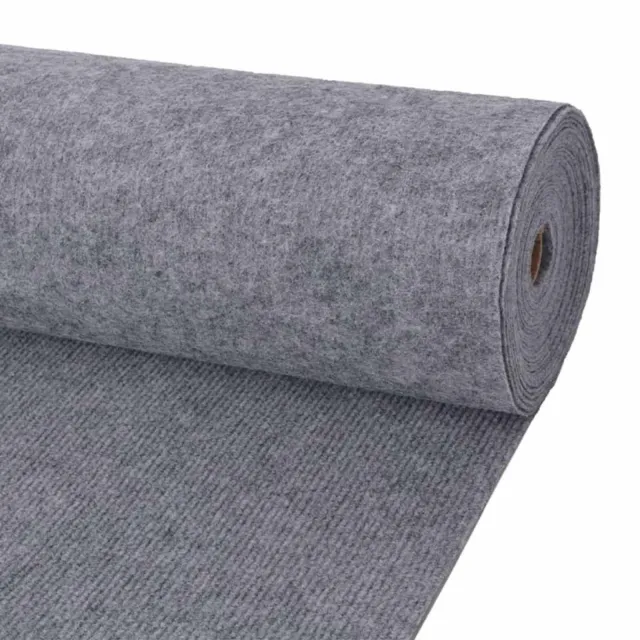 vidaXL Tapijt Grijs 1,2 x 10 m Polyester