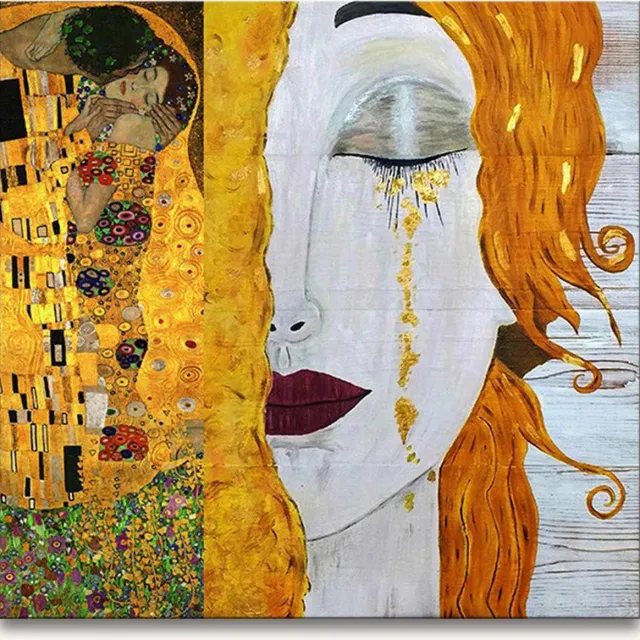 Grootmeesters ® Handgeschilderd olieverfschilderij - olieverf op canvas - Gustav Klimt 'Gouden Kus'