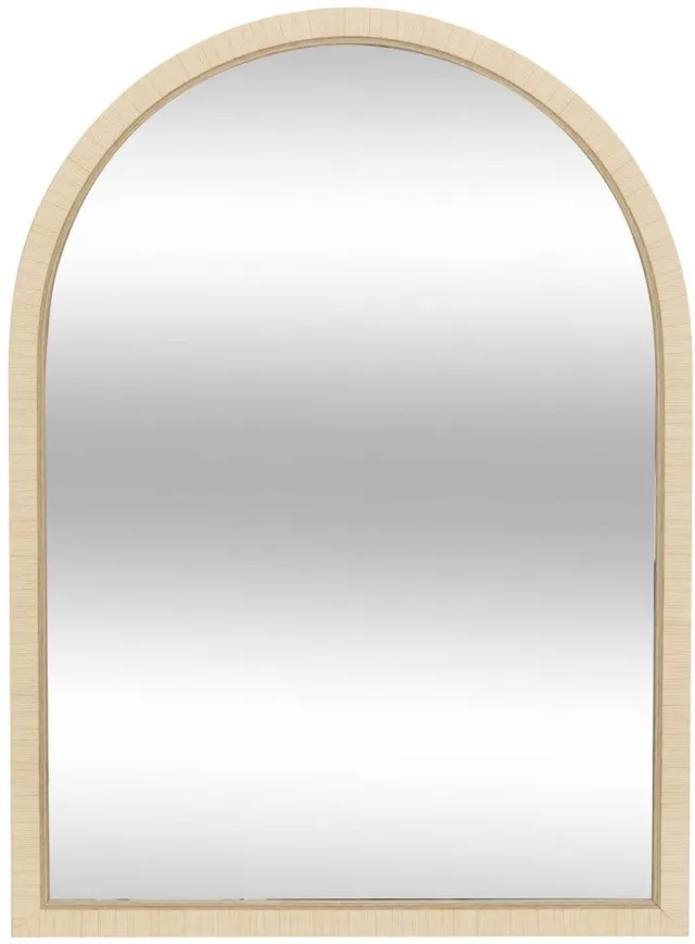 Atmosphera Créateur d'intérieur® Wandspiegel THEA in boogvorm met houteffect beige