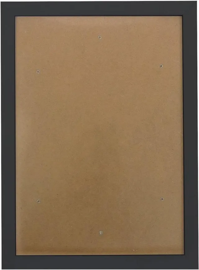 Famanu Zwarte fotolijst 25x35 cm met plexiglas, haken voor wandmontage black