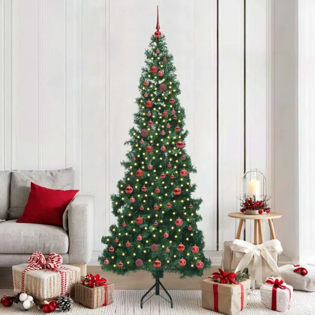 vidaXL Hoek Kunstkerstboom Groen 210 cm PVC en Metaal