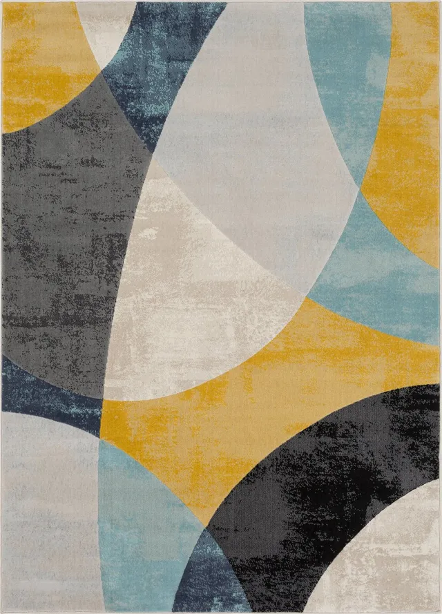 Surya Bea vloerkleed scandinavisch boho meerkleurig blauw