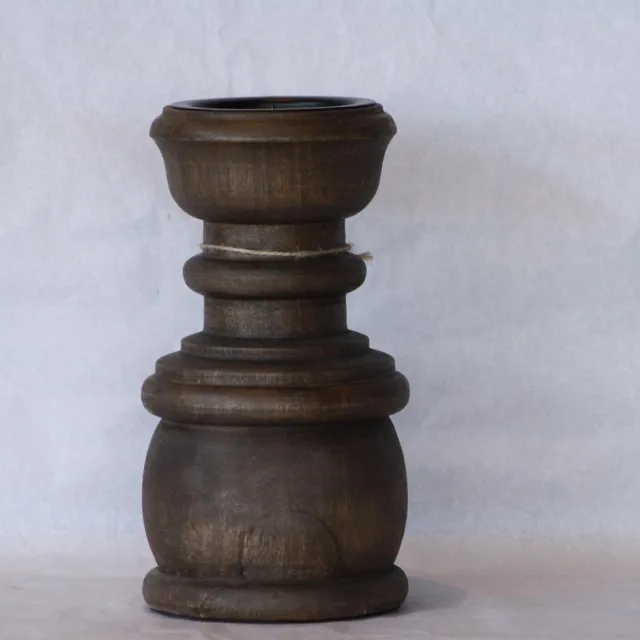 CCBS Kandelaar | Rond | Hout | Stoer bruin