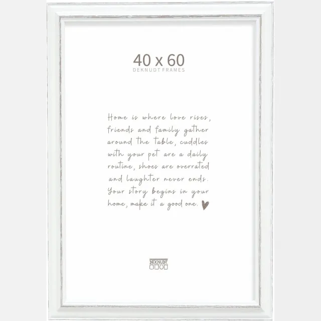 Deknudt Frames fotolijst S221H3 - wit met bruin accent - 40x60 cm