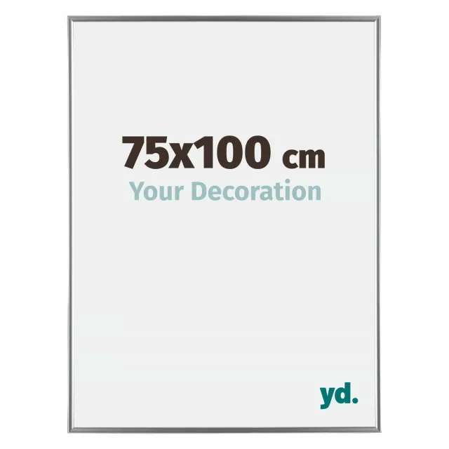 yd. Your Decoration - Fotolijst 75x100 cm - Kunststof - Zilver Hoogglans - Evry