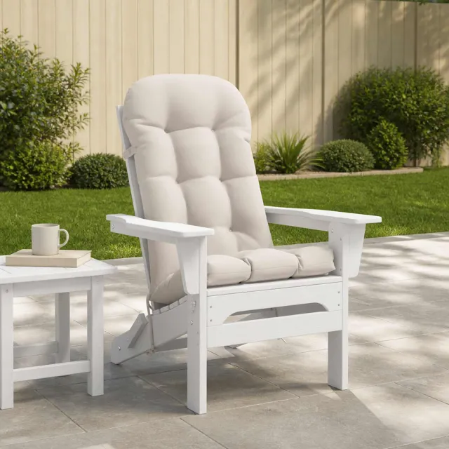vidaXL Adirondack stoelkussen PUTTEN 100% Polyester Wit